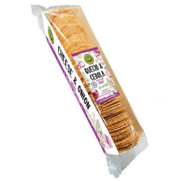 CRISPS QUEIJO/CEBOLA 100%...